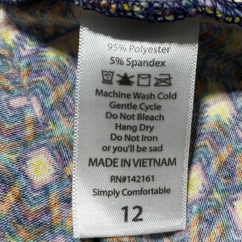 LuLaRoe Girls Monroe Jacket Zip Up Pockets Elastic Waist Size 12‎ Purple Yellow